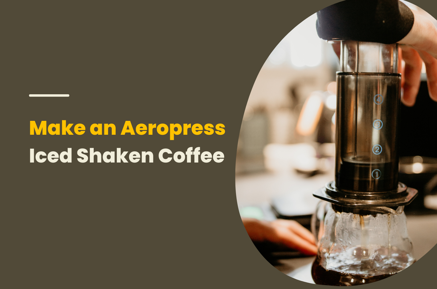 making iced coffee with aeropress